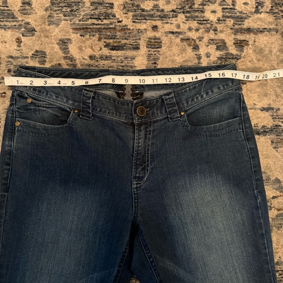 INC International Concepts Dark Wash Mid-Rise Wide Leg Jeans• 10 - Picture 10 of 13